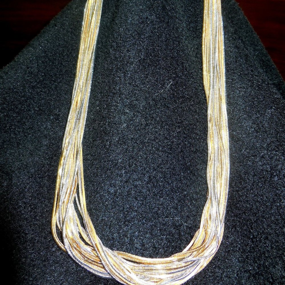 Saks Fifth Avenue Gold and Silver Fine Chain Necklace